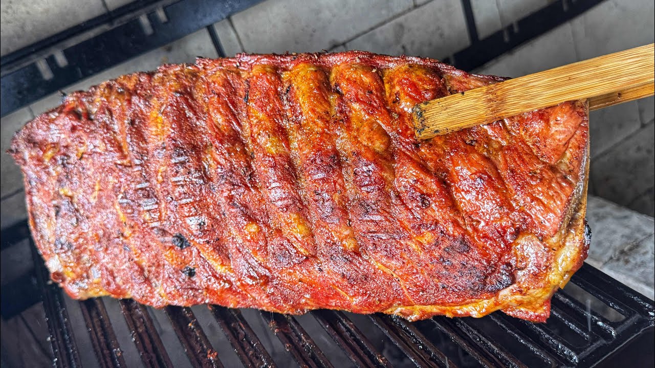 Churrasco de COSTELA estilo AMERICANO com Defumador IMPROVISADO!