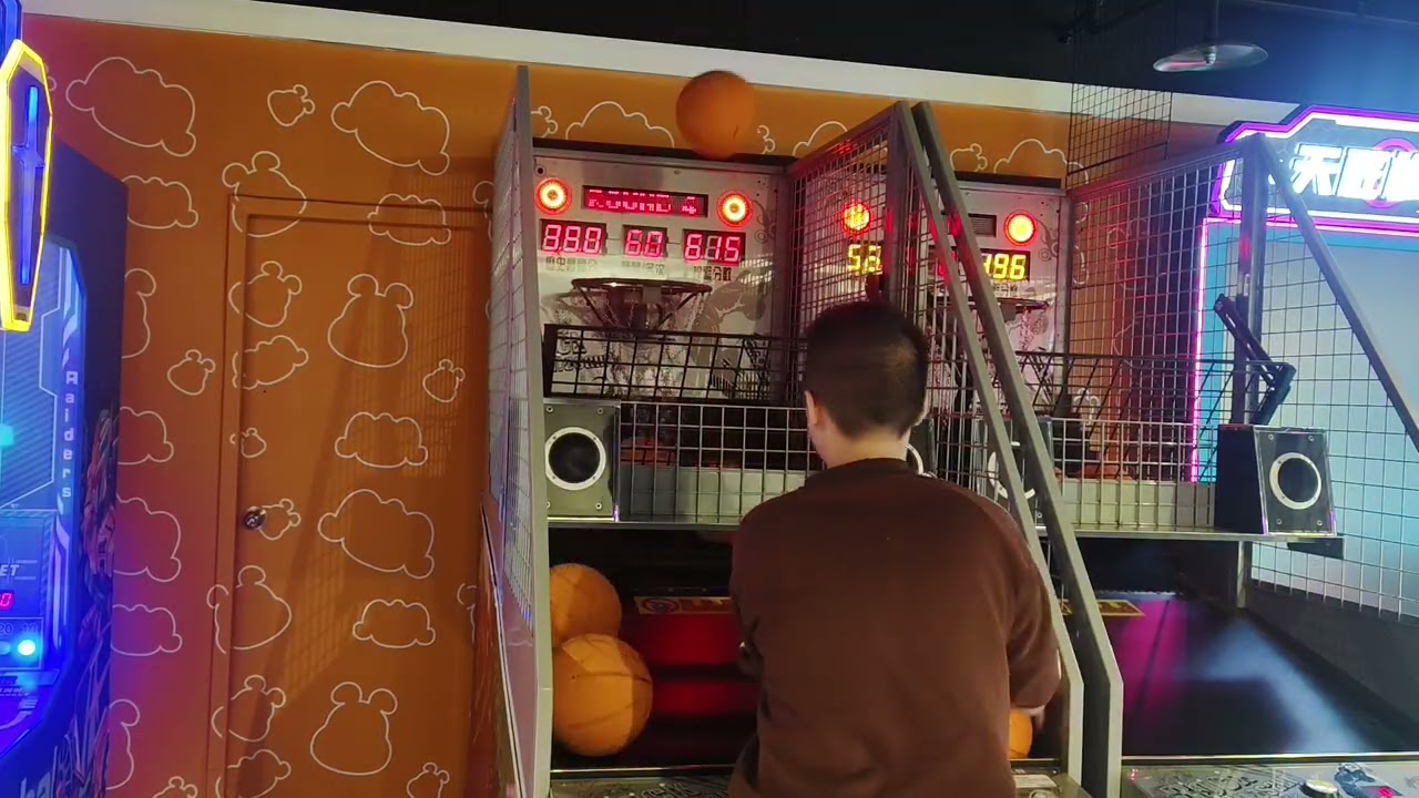 20260130@卡通尼樂園明曜店搖滾投籃機6顆🏀3人接力程度