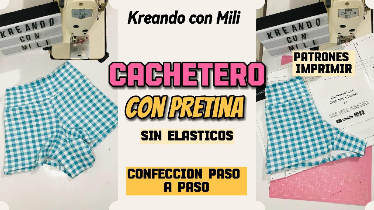 CACHETERO CON PRETINA (SIN ELASTICOS)😍 Confección FACIL (PATRONES IMPRIMIR) | COSTURA DIY
