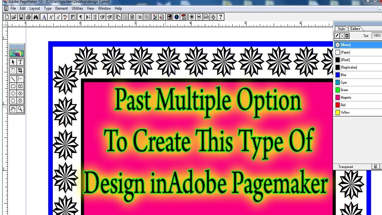 Use Paste Multiple Option To Create This Type Of Design