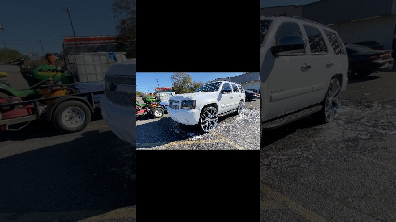 Chevy Tahoe on chrome 30” Snowflake replica wheels
