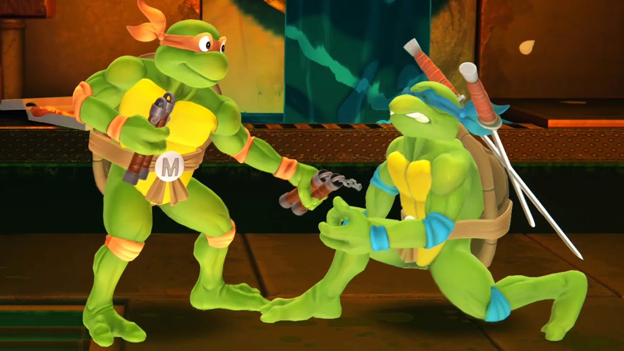 Nickelodeon All-Star Brawl - Leonardo vs Michelangelo - Gameplay (PC UHD) [4K60FPS]