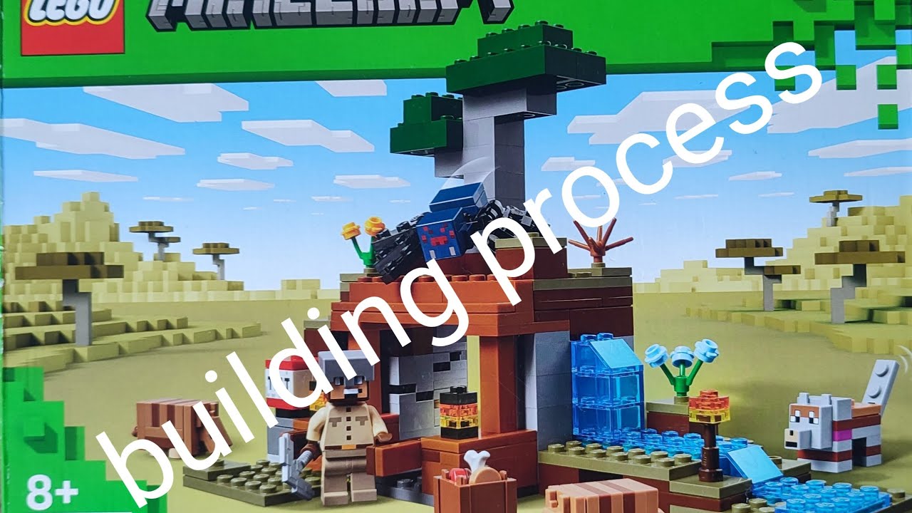 Building Lego Minecraft set The Armadillo Mine expedition 21269