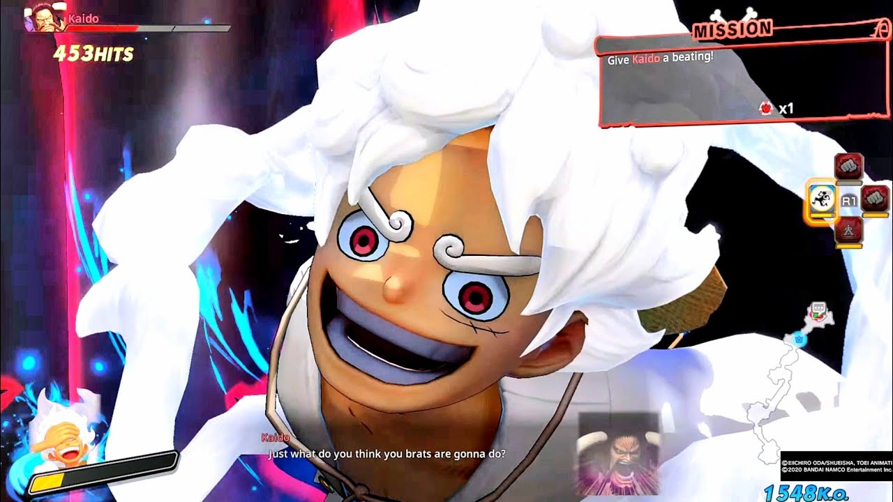 Luffy GEAR 5 Gameplay | One Piece Pirate Warriors 4 Battle of Onigashima DLC [Character Pass 2]