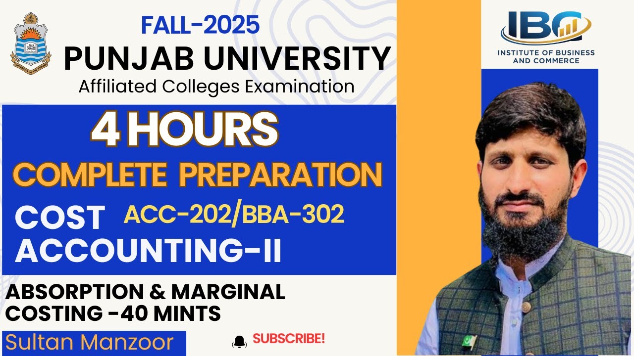 Part-2 Absorption& Marginal#education #accounting entries#cost# PU# affiliated # how#exampreparation