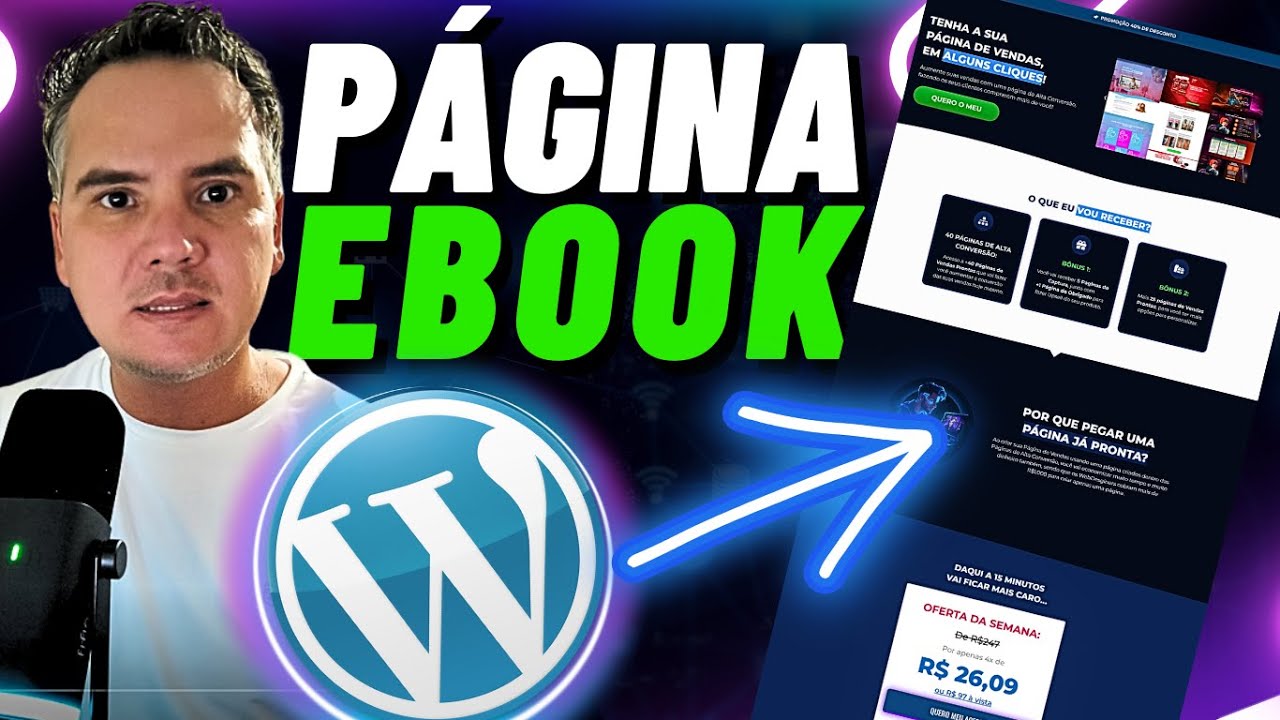 🟢PÁGINA DE VENDA EBOOK WORDPRESS 2025