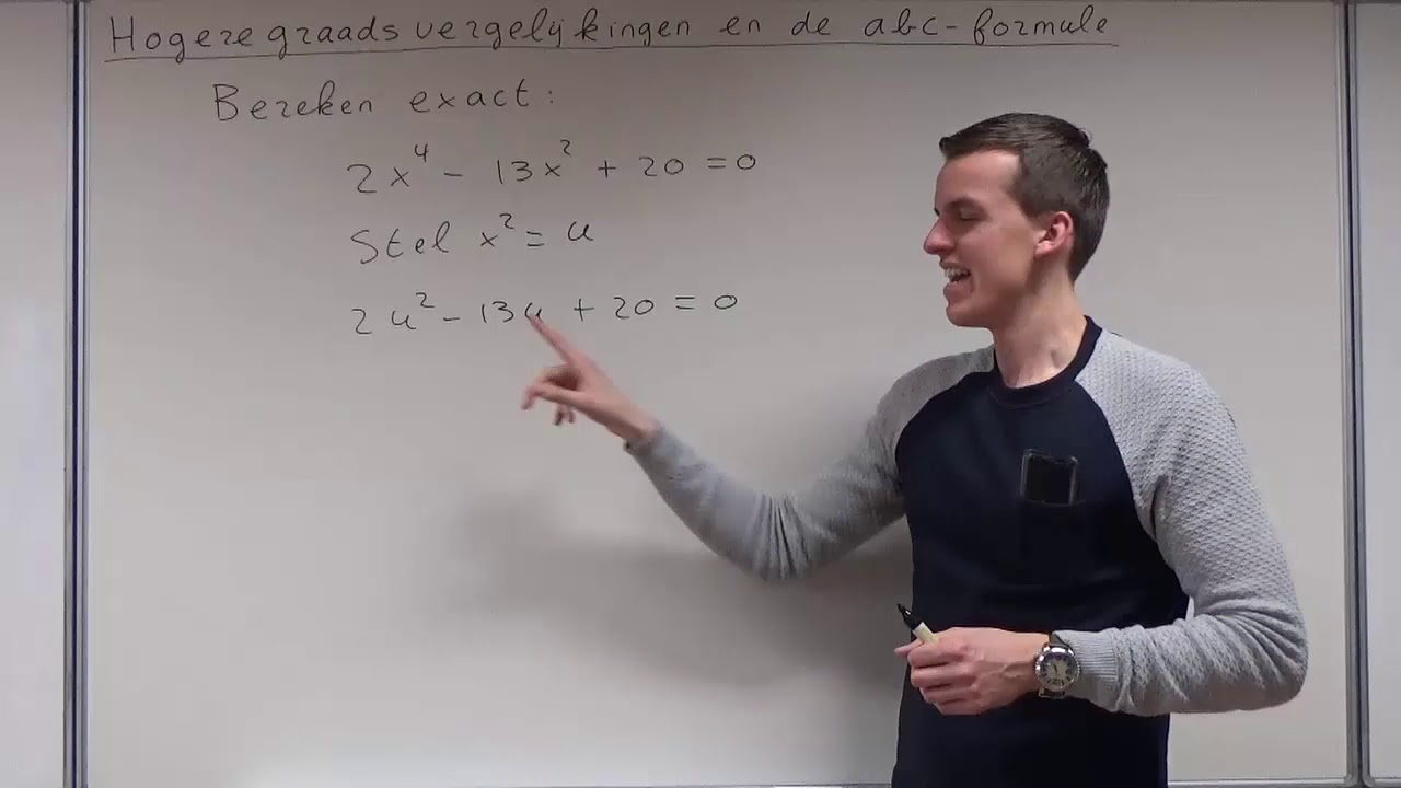 Hogeregraadsvergelijkingen en de abc-formule (VWO wiskunde B)