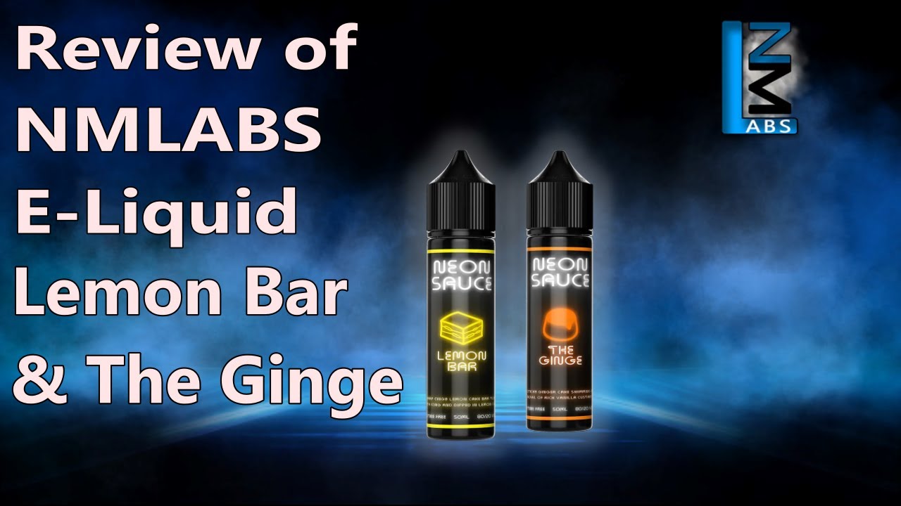 Review of NMLABS Neon sauce E-liquid range , Lemon bar and the Ginge