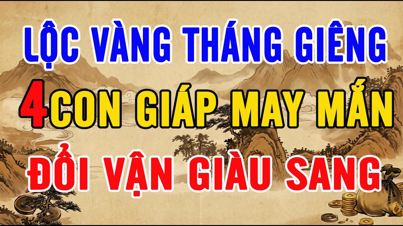 LỘC VÀNG 12 THÁNG GIÊNG 2026: 4 TUỔI QUÝ NHÂN TRỢ LỰC, TIỀN VÀO NHƯ NƯỚC, ĐỔI VẬN GIÀU SANG