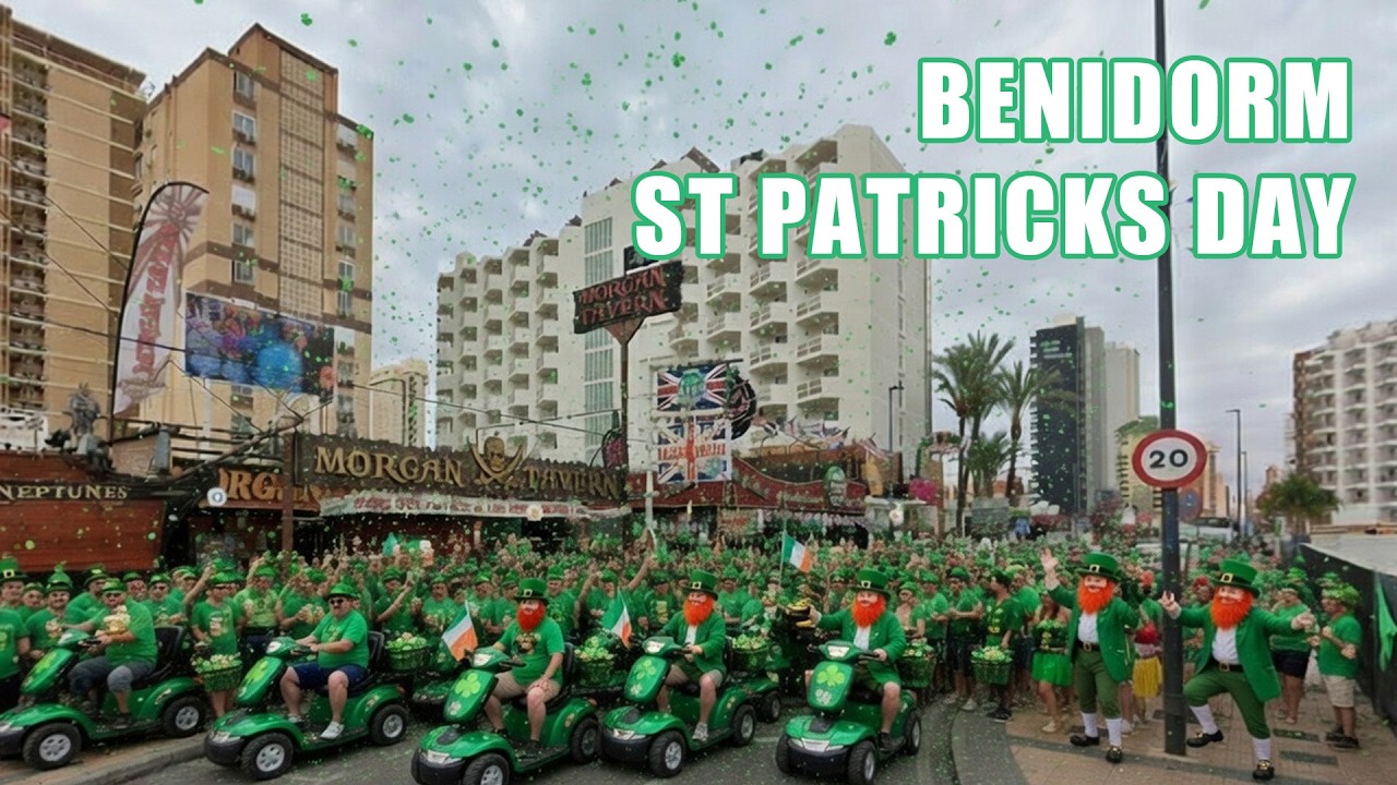 ST PATRICKS DAY 🍀 BENIDORM, SPAIN 🍀  MADNESS IN BENIDORM