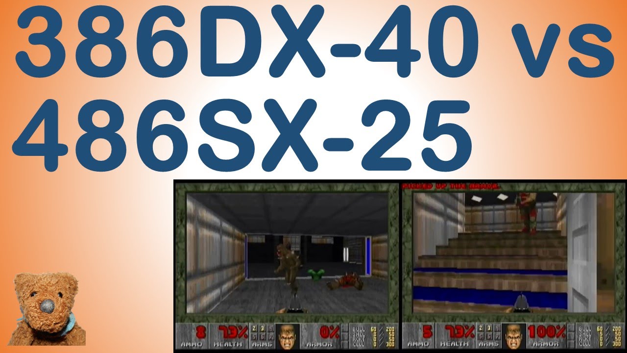 386 40 MHz vs 486 25 MHz DOS PC