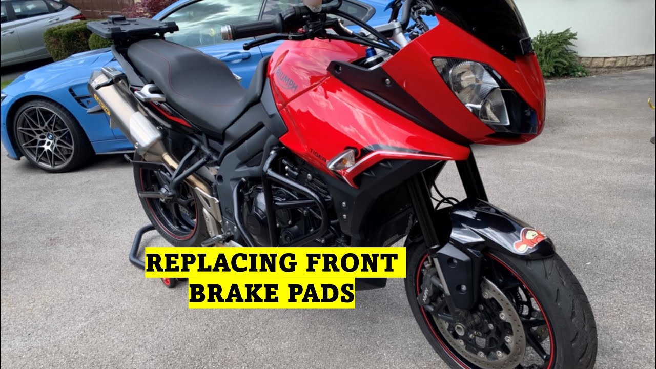 How to replace the front brake pads on a Triumph Tiger 1050 Sport