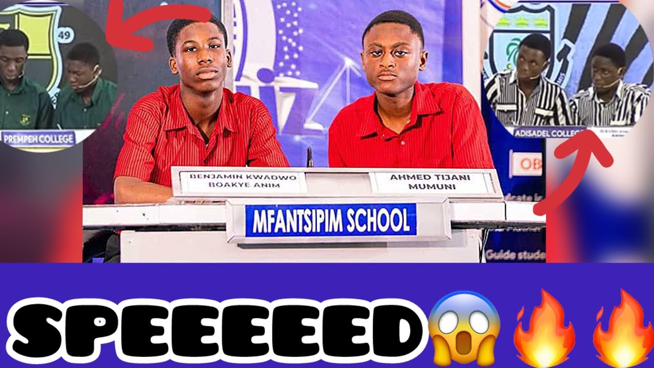 SPEEEED…🔥🔥MFANTSIPIM LASHED PREMPEH AND ADISADEL COLLEGE IN THE SPEED RACE. #NSMQ2025 #quarterfinals