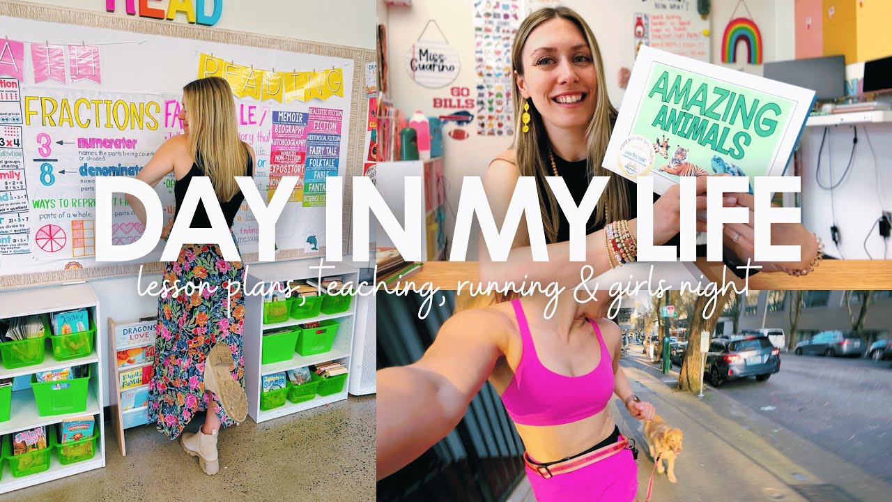 DAY IN MY LIFE | lesson plans, teaching, running + girls night