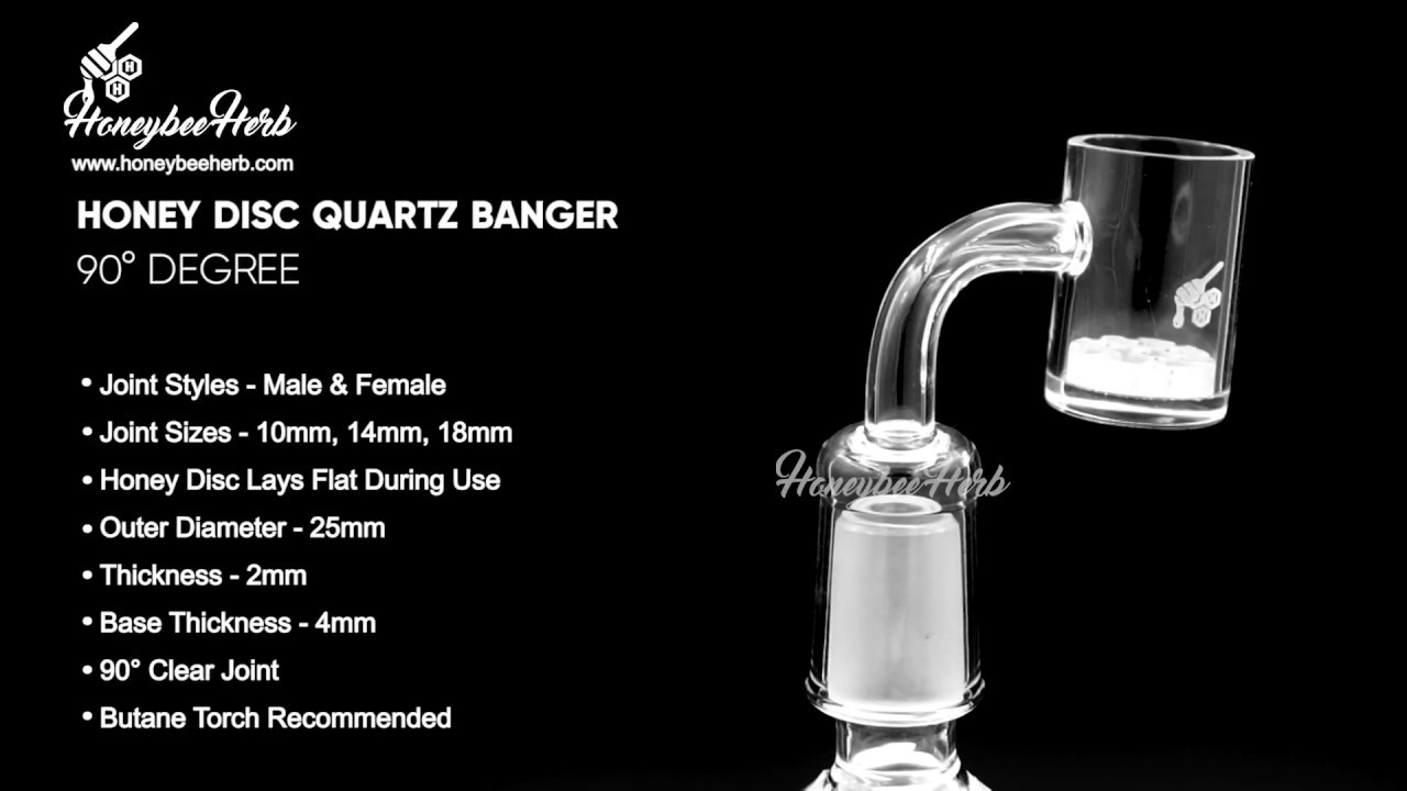 Honey Disc Quartz Banger - 90&deg; Degree