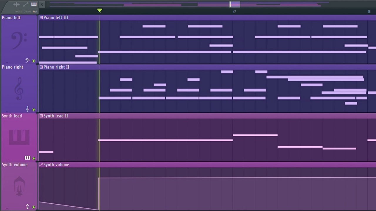 a song with piano, synth and 3/4 time signature
