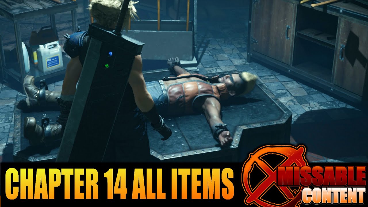 FF7 REMAKE - all items in final fantasy VII chapter 14 (100% Collectibles Guide)