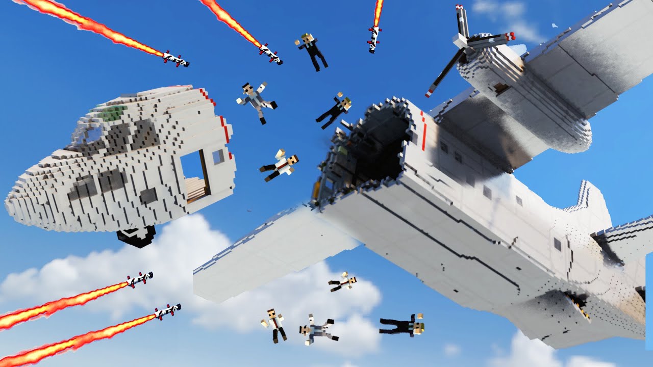 Realistic Plane Crashes with Ragdolls | Teardown