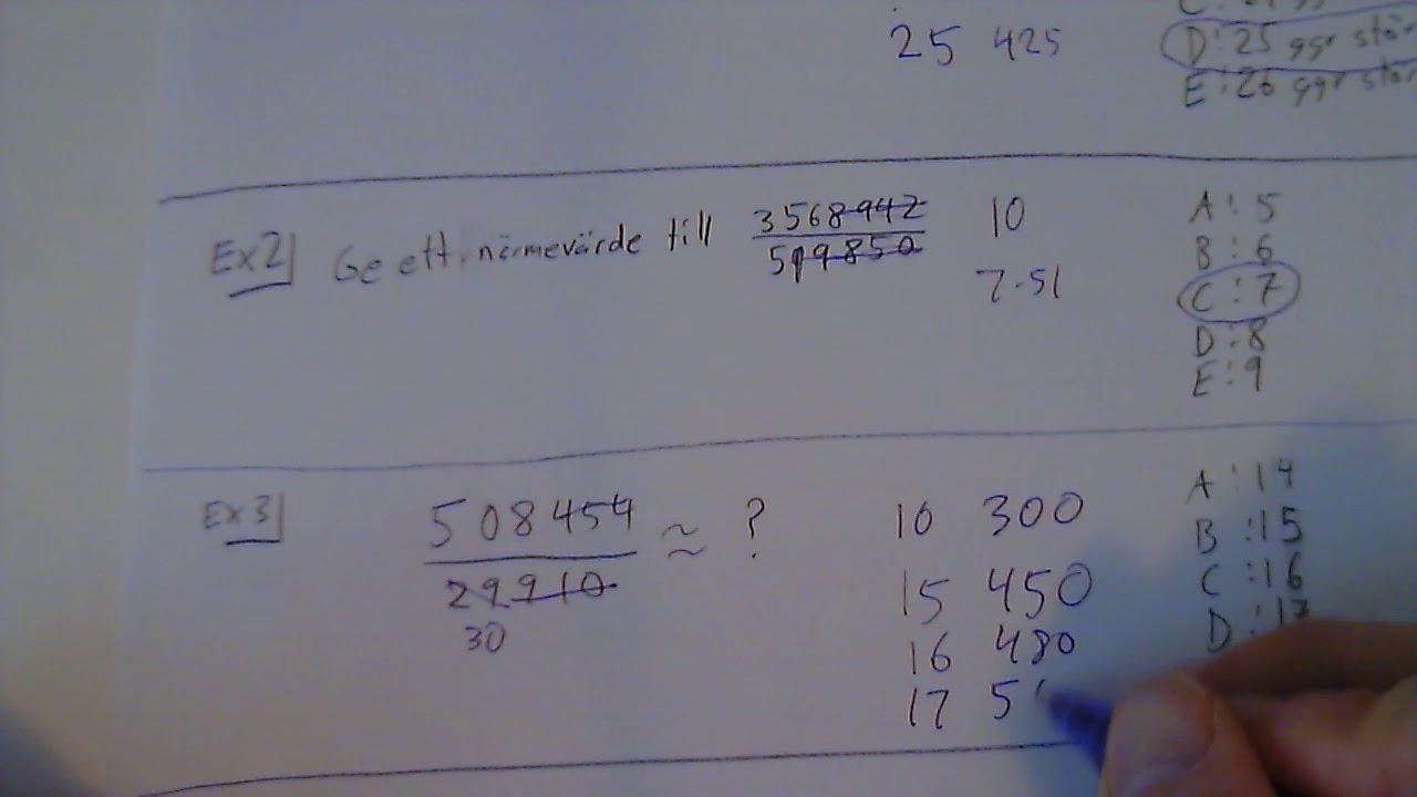 H&ouml;gskoleprovet - Tips DTK R&auml;kna ut andelar (r&auml;kna multiplikation ist&auml;llet f&ouml;r division)
