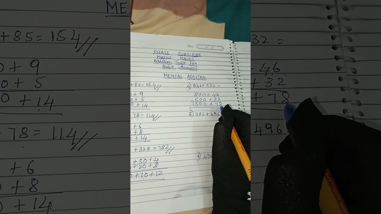 Addition tips and tricks | Mental Addition|Easy math tricks#Mental Maths#Maths Hacks#Addition 🧠💪