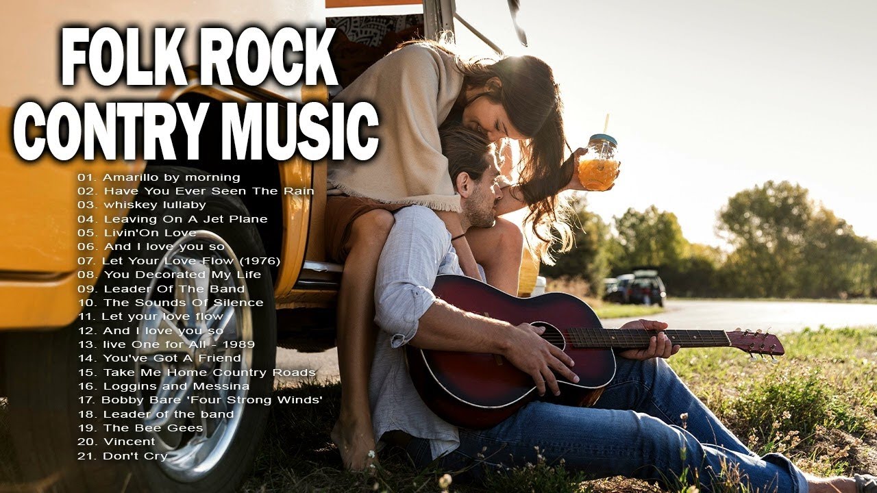 Relaxing 70s 80s 90s Folk Rock Country Music Play List With Lyrics, Folk Rock And Country Music