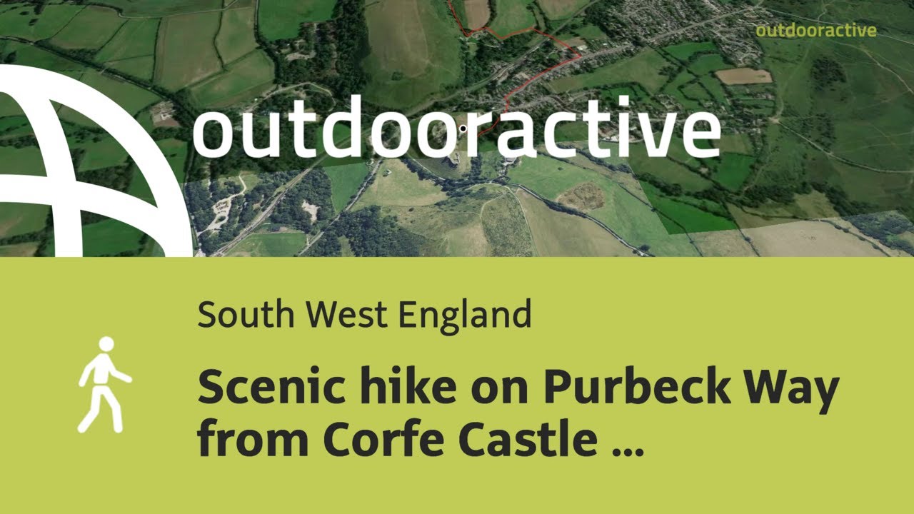 Scenic hike on Purbeck Way from Corfe Castle to Swanage via Old Harry Rocks