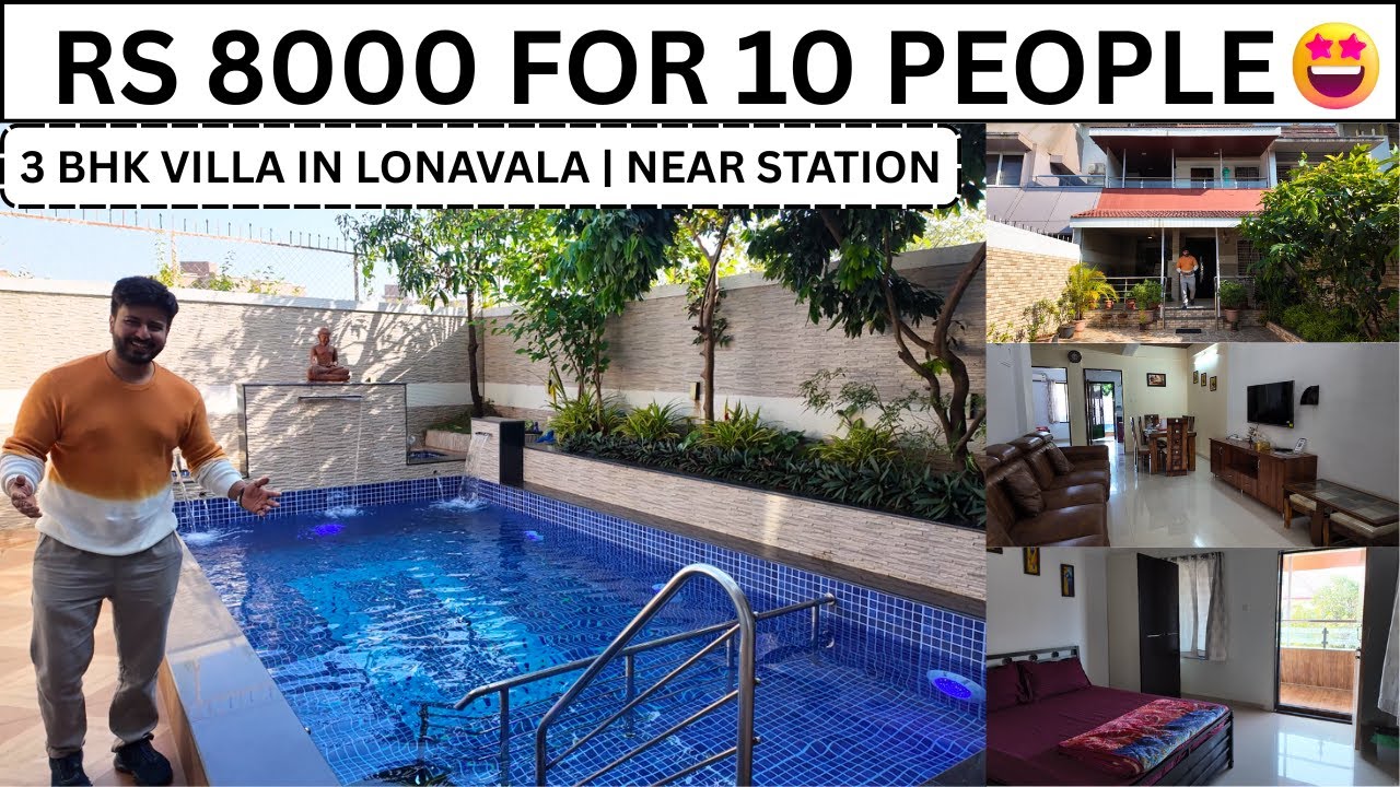 Villa near Lonavala Station | Budget friendly Villa | Rs 8000 for 10 people | 3 BHK Villa