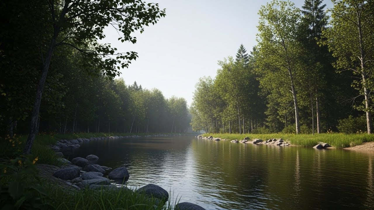 River Stream Sounds 🌊 Relaxing Water Ambience for Sleep and Stress Relief 
