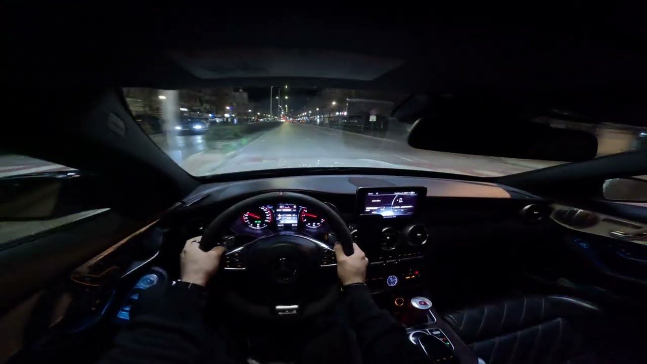 Mercedes-Benz C63s W205  | TIRANA NIGHT DRIVE POV