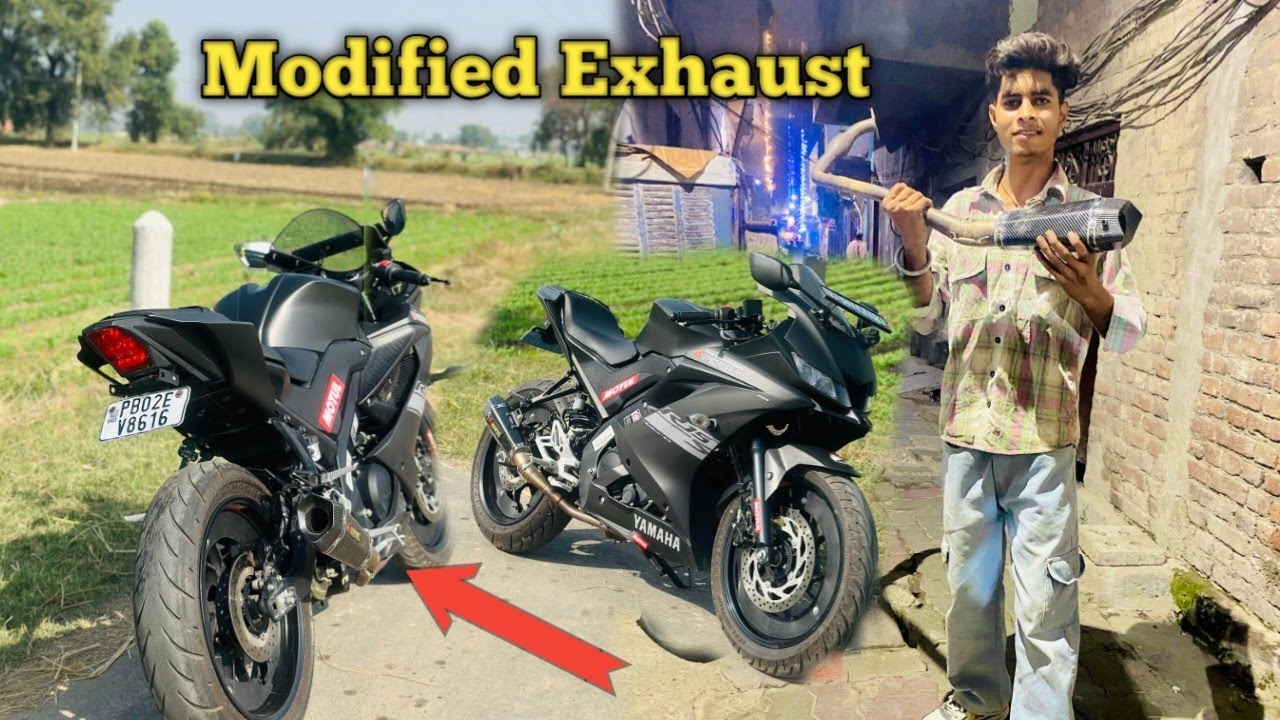R15v3 exhaust modify🥵|| full base exhaust Akrapoic 🔥