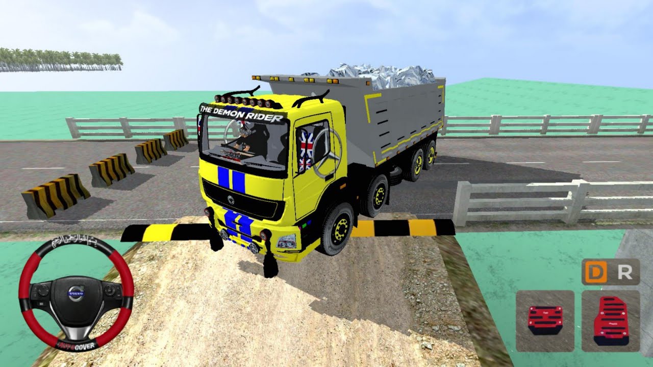 Bharat Benz 12 Wheeler 😱 Indian Traffic + Speed Breaker City Drive | BUS SIMULATOR INDONESIA 