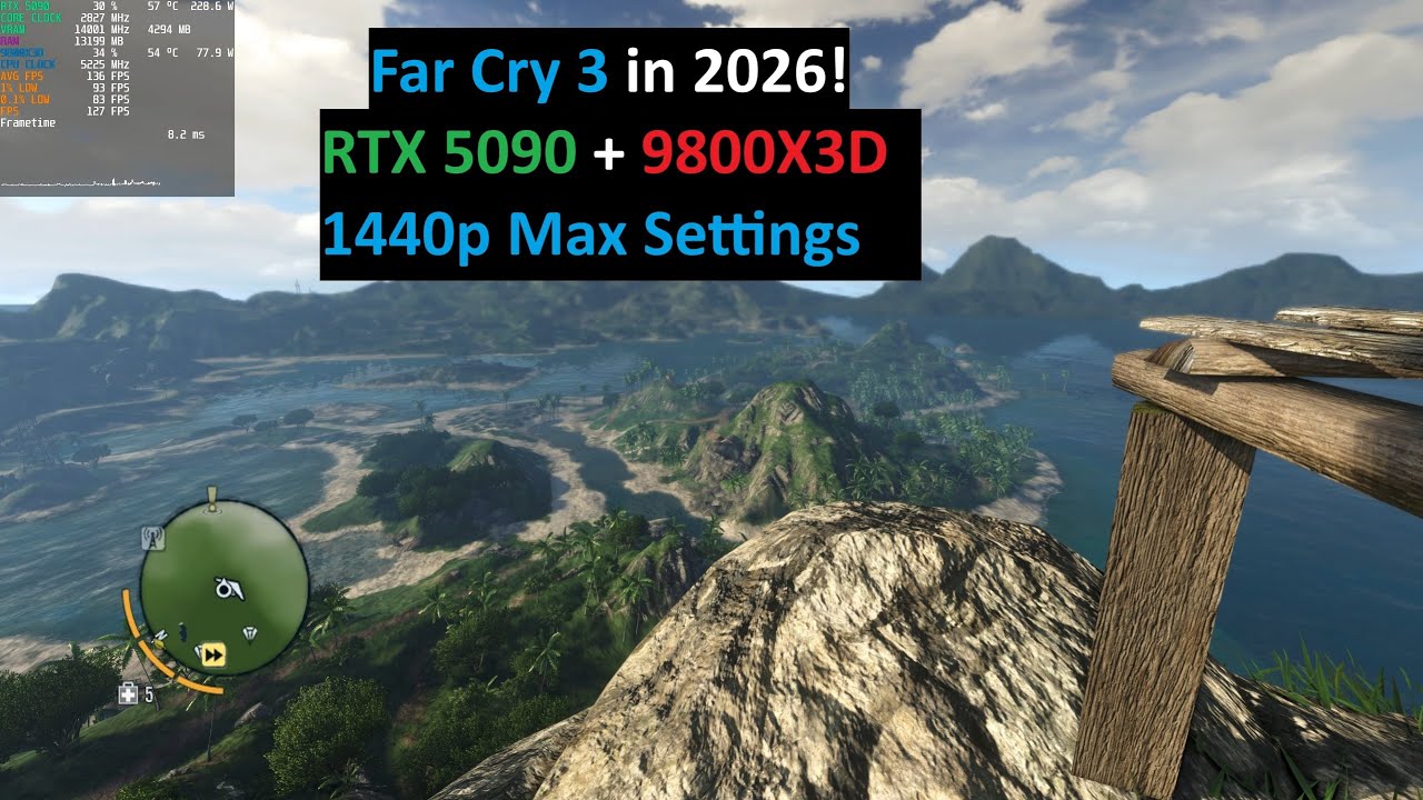 RTX 5090 + 9800X3D | Testing Far Cry 3 with 2026 High-end Hardware | 1440p Max Settings |