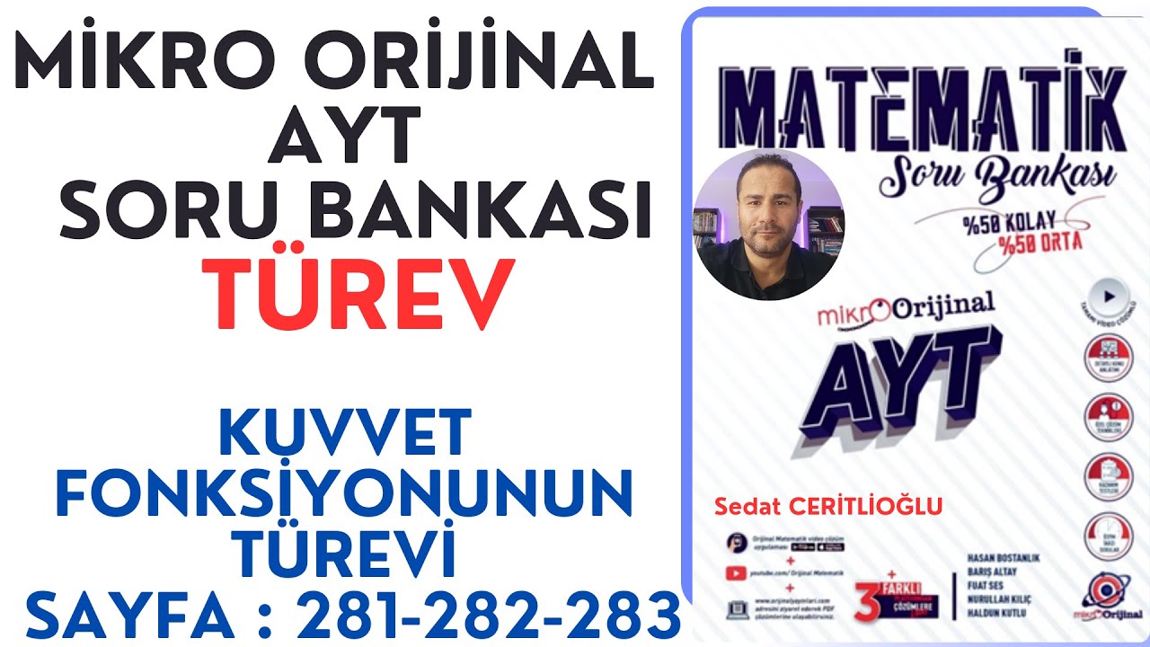 TÜREV | MİKRO AYT SORU BANKASI SYF:281-282-283 | #orijinalmatematik  #mikroorijinal # yks2025