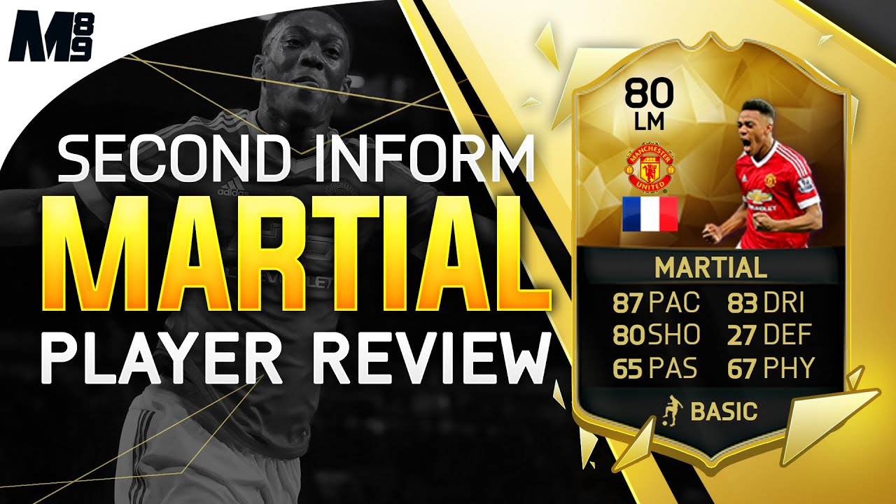 FIFA 16 SIF MARTIAL REVIEW (80) FIFA 16 Ultimate Team Player Review + In Game Stats