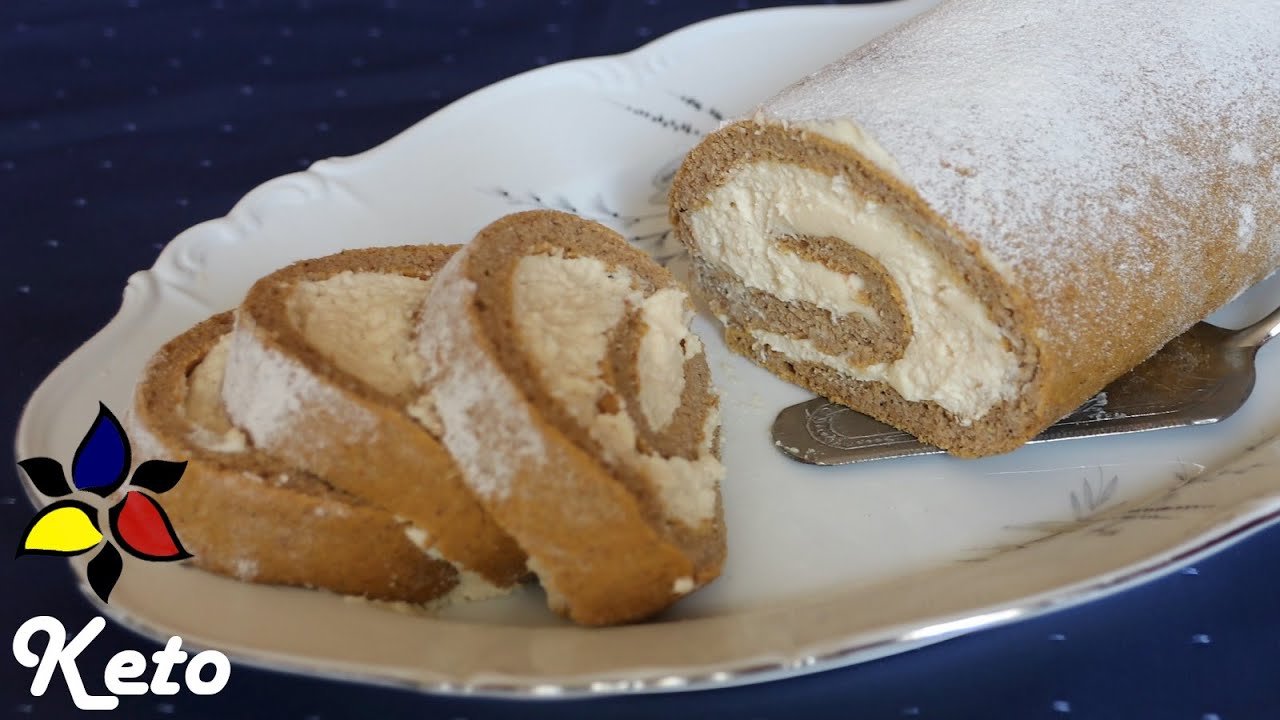 Keto Pumpkin Roll Cake – Sugar Free, Gluten Free | Keto Dessert Recipe