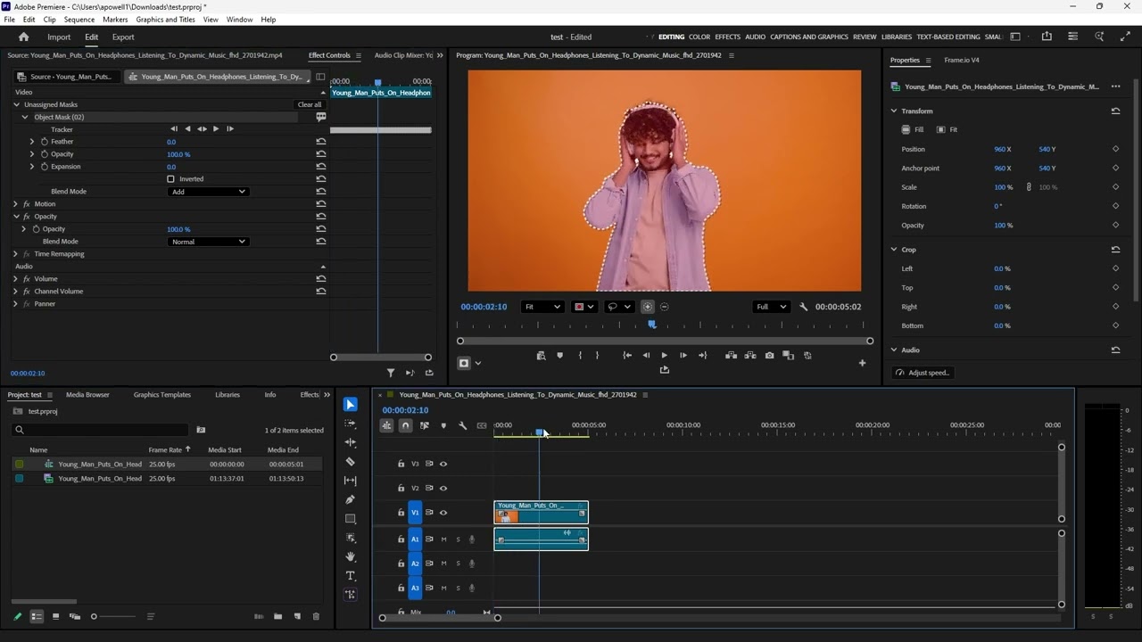 Object Mask in Premiere 2026 Tutorial