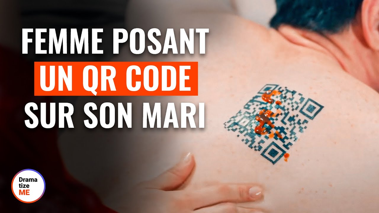 Femme Posant Un QR code Sur Son Mari | @DramatizeMeFrance