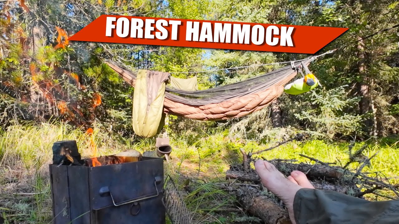 Boreal Forest Camping Alone: Hammock Overnight + Kawasaki KVF 360 Ride