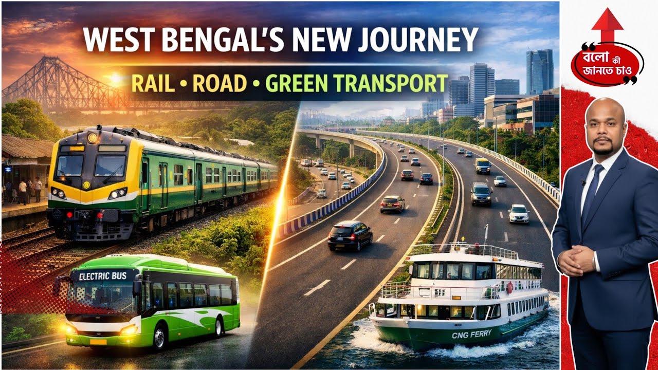WEST BENGAL TRANSPORT REVOLUTION 🚆 NEW TRAIN, ROADS & GREEN BUSES CHANGING INDIA