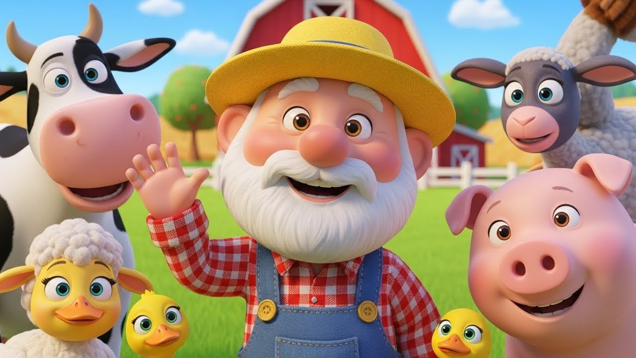 Old MacDonald Had a Farm 🎵 | Pixar-Style Nursery Rhyme | Kids Songs & Farm Animals