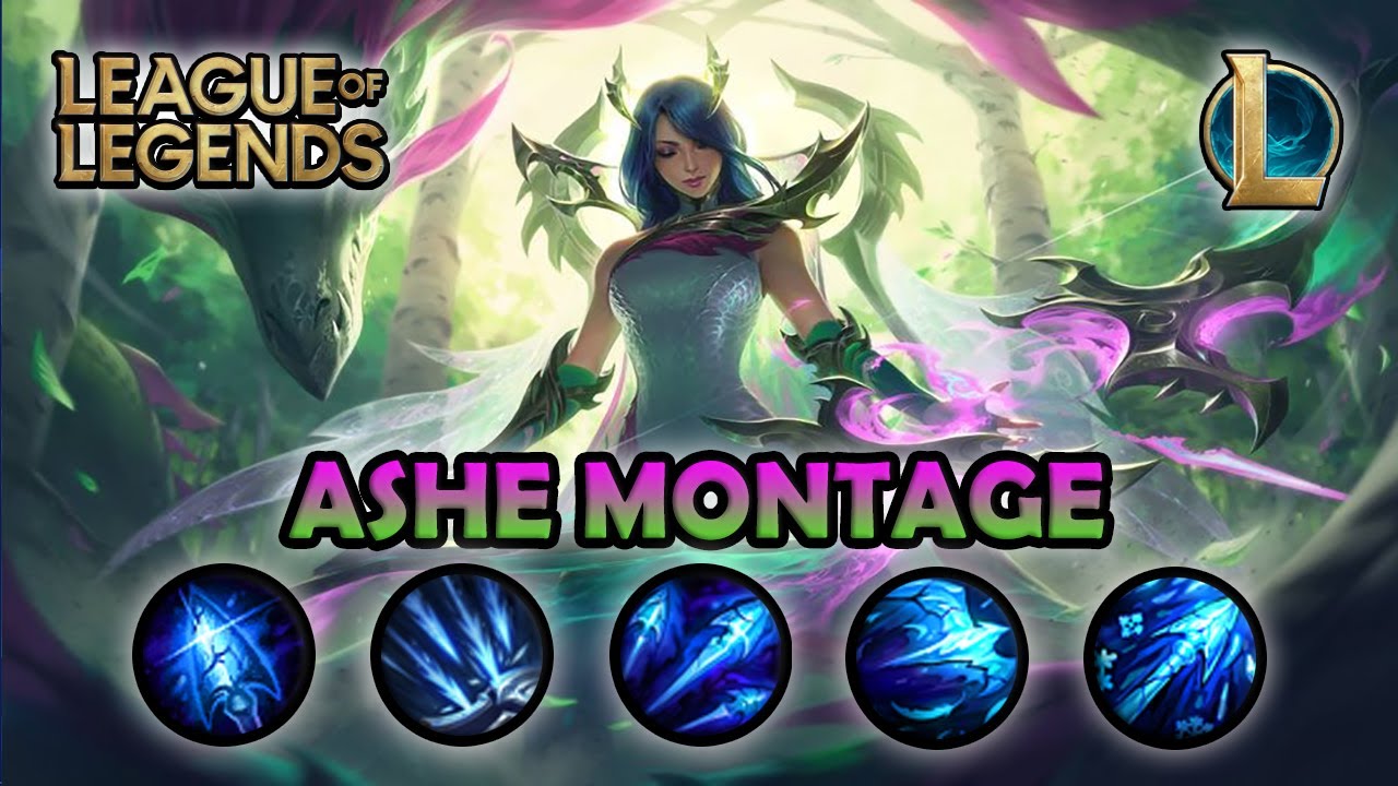 ASHE MONTAGE - Best ADC Ashe Plays | Fae Dragon Ashe Skin