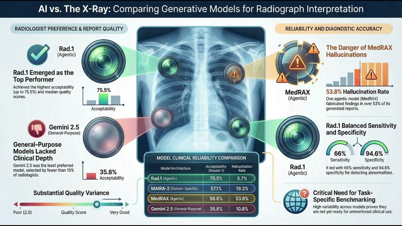 Benchmarking Generative AI for Chest Radiograph Interpretation: Comparing Radiology Models-Podcast
