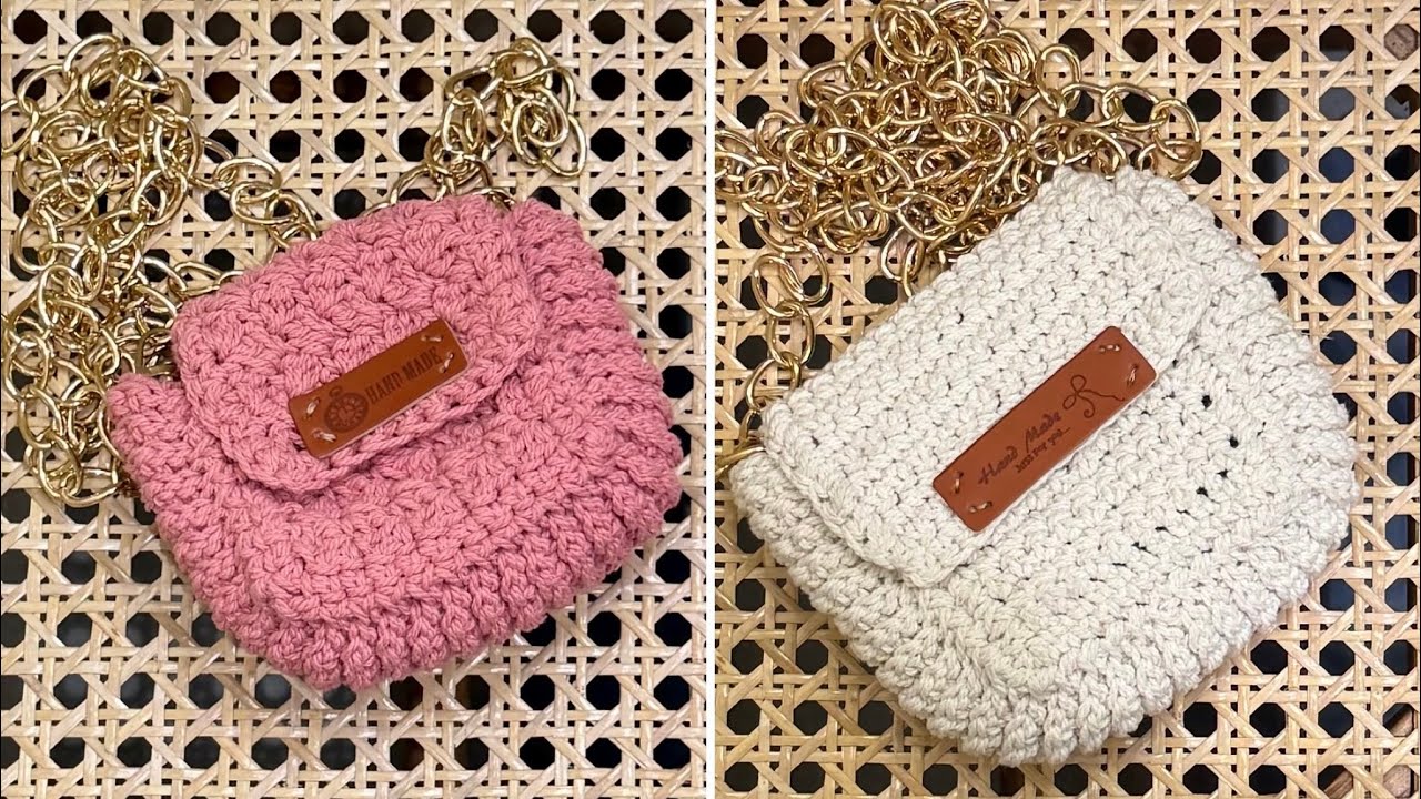 Mini crochet bag ✌️Beginner friendly, How to crochet a mini crochet bag