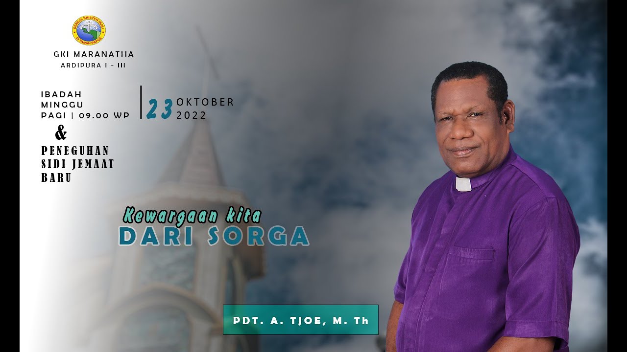 LIVE STREAMING IBADAH MINGGU PAGI | TANGGAL 23 OKTOBER  2022 | JAM 09.00 WP (Waktu Papua)