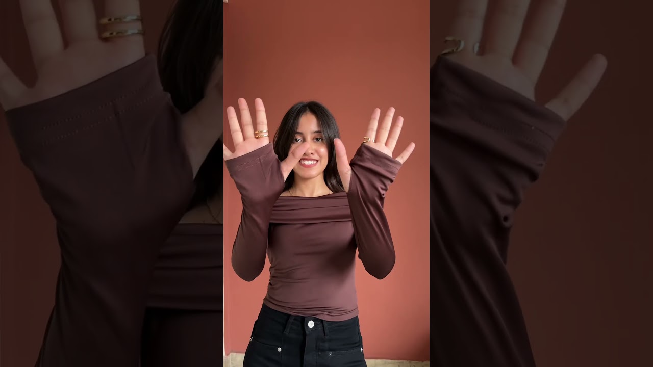 Brown off shoulder top #song