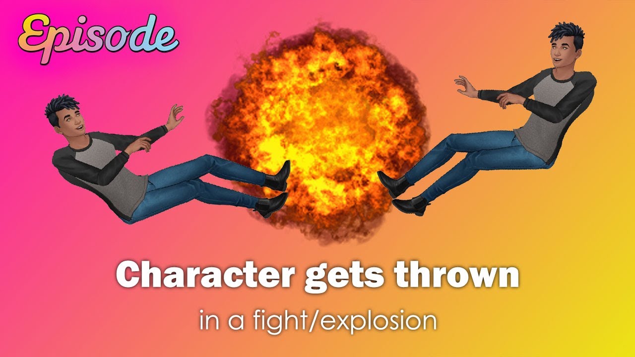 EPISODE: Character gets thrown in a fight or explosion