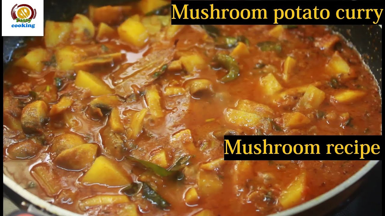 Mushroom with potato curry/mushroom recipe/mushroom gravy/vegan recipes