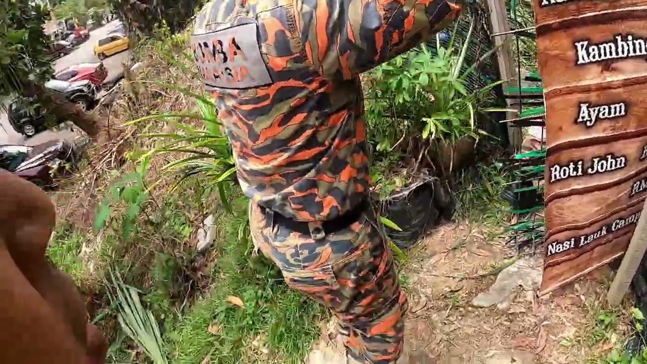 tengah tengah berkebun terkejut terjumpa ular kekenyangaan selepas menelan kucing