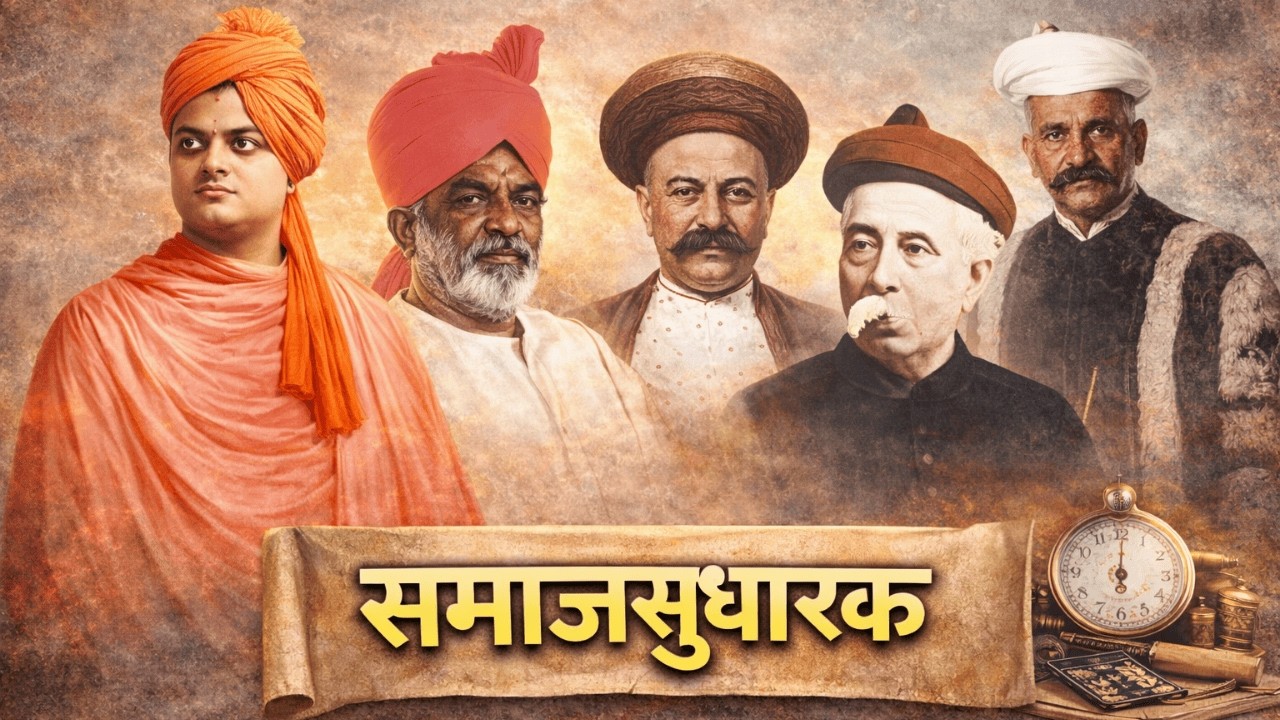 समाजसुधारक | स्वामी विवेकानंद | भाऊ महाराज | आत्माराम पांडूरंग | चिपळूणकर | भांडारकर | MPSC