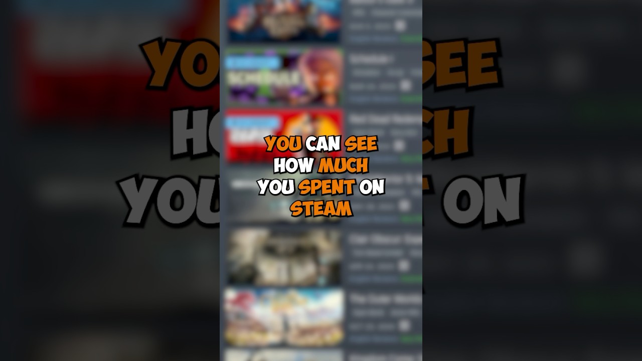 SEE how MUCH you SPENT on STEAM